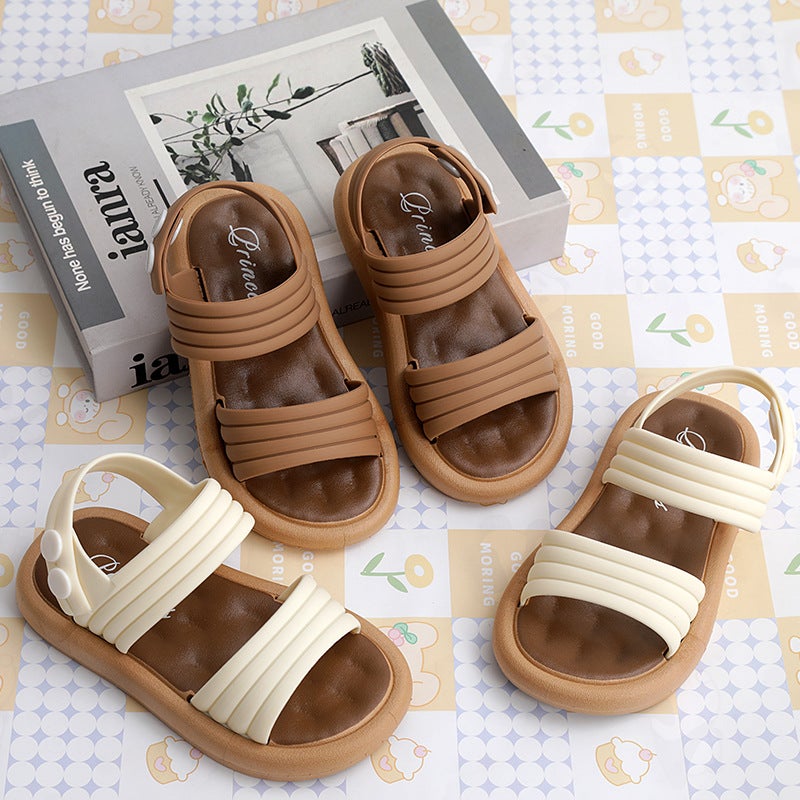 Children'S Sandals 0--3 Years Old Non-Slip Soft Sole Outer Sandals Toddler Shoes Room - Image 2