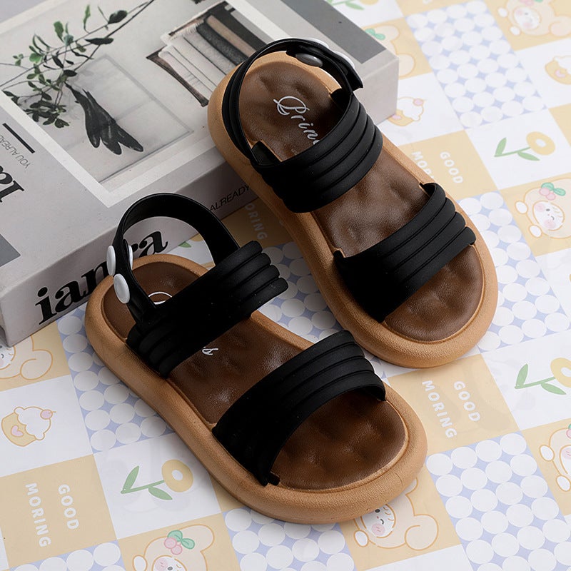 Children'S Sandals 0--3 Years Old Non-Slip Soft Sole Outer Sandals Toddler Shoes Room - Image 1