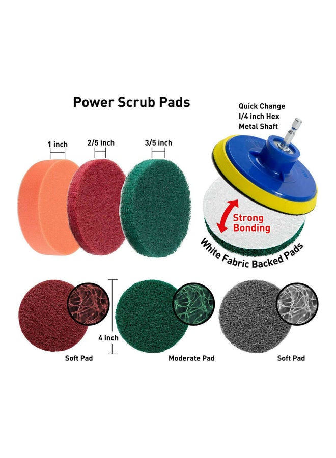 اليشمك طقم ملحقات لفرشاة التنظيف الكهربائية متعددة الأغراض مكون من 24 قطعة . - Image 2