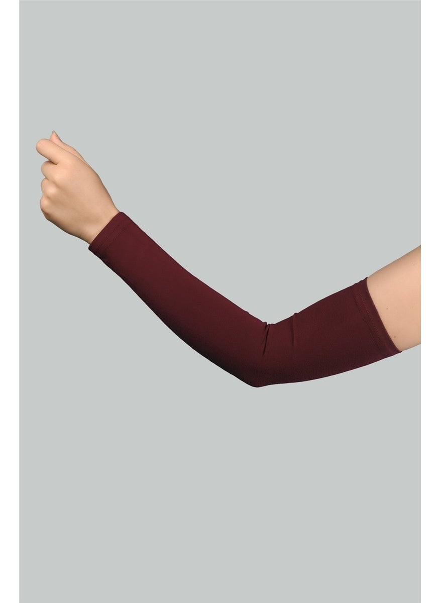 Altobeh Practical Hijab Sleeve Combed Cotton Prayer Sleeve Plain - Claret Red 