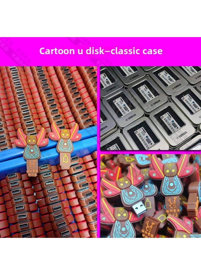 Generic - Cartoon USB Flash Drive Custom Three-dimensional Cute Doll Creative IP Image Compact Mobile Phone Computer Dual-use PVC Soft Rubber USB Flash Drive-Color:Ip Image Computer Mobile Phone Usb Flash Drive-Capacity:8GB - Image 1