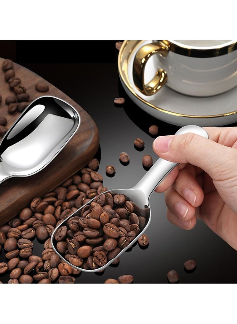 CMGTYYD Stainless Steel Coffee Scoop, Ground Coffee Measure Scoop Set,Bean Espresso Milk Powder Tea Short Handled Scoop, Suitable for Kitchen Stainless Steel Short Handle Spoon,22.5ml,2 Pieces - Image 3