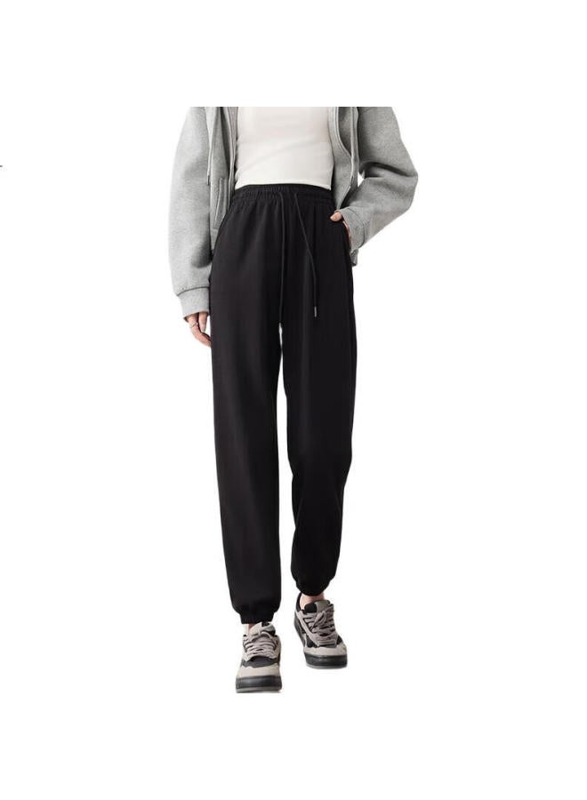 Liberal Casual Drawstring Sports Pants For Women, Spring/Summer New Loose-Fit Slimming American Style Leisure Pants, High-Waisted Trousers For Petite Women - Image 1
