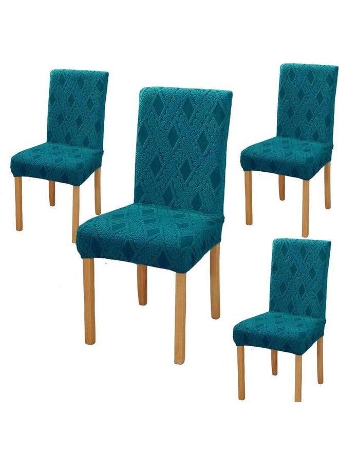 Styleys Elastic Chair Cover Stretch Removable Washable Short Jacquard Dining Chair Cover Protector Seat Slipcover (Pack of 4, Teal, JCMC41) - pzsku/Z13496FD903E6F47EE4D9Z/45/_/1740118835/3a3c3a76-1c50-4735-b17c-d1fe808e1475