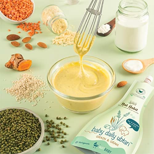 Nat Habit Baby Bath Ubtan with Grain & Gram | Gentle Daily Ubtan for 9 Months to 2 Years Old | Natural, Soap-Free Baby Body Wash | Head to Toe Wash for Babies & Kids | Chemical-Free & Safe, 80g - Image 3