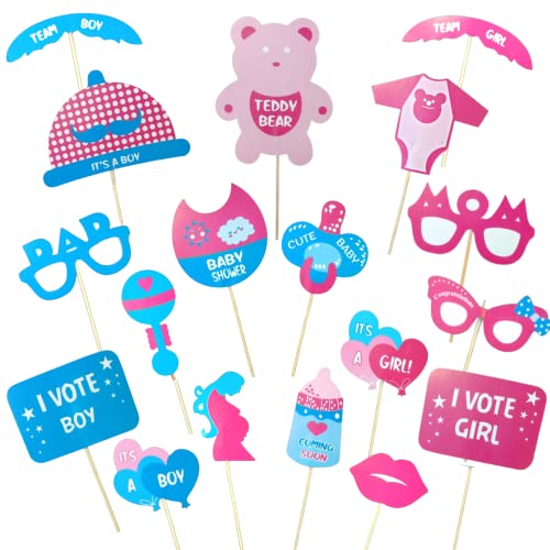 FI - FLICK IN 20 Pcs Baby Shower Decoration Items Set for Mommy to Be Sash Mom to Be Decoration Kit Banner Baby Shower Props Set (Pack of 20, Multicolor) - Image 4