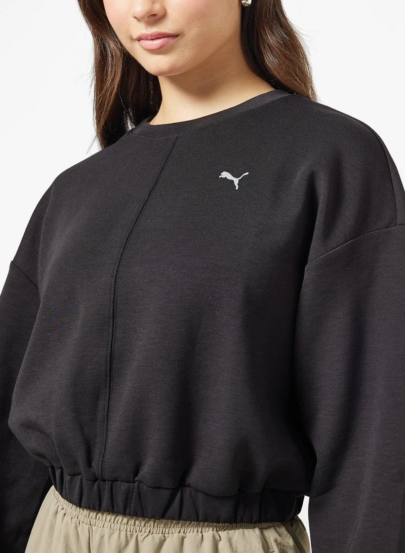 PUMA puma black Cloudspun Sweatshirt for Women | Best Price UAE