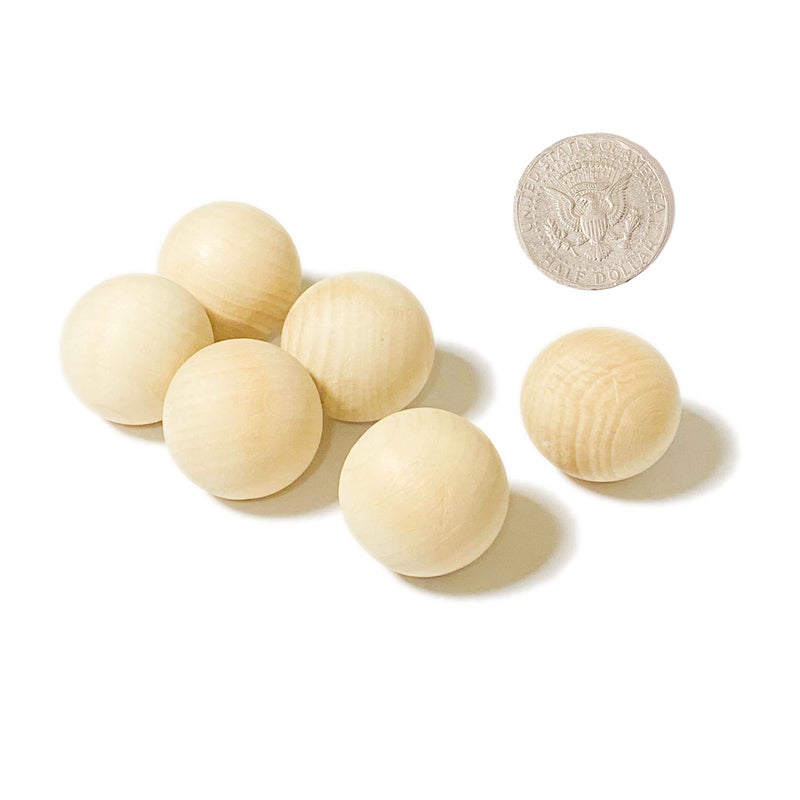 60 Pieces 12 Inch Unfinished Wooden Sphere Wooden Balls Round Wood Beads for Crafts