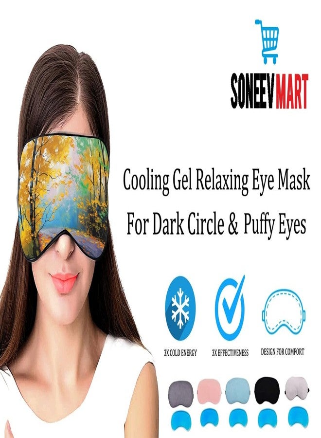 SONEEV MART قناع العين الجل الفاخر من سونيف مارت للاسترخاء المهدئ وتخفيف التوتر، قابل لإعادة الاستخدام، ومثالي للعلاج البارد، لعلاج انتفاخ العينين والهالات السوداء والصداع. - Image 2