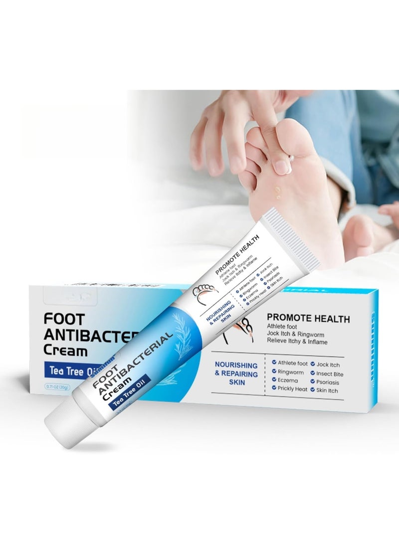 Sumifun Advanced Foot Antibacterial and Antifungal Cream with Tea Tree Oil for Athlete’s Foot, Ringworm, Eczema, Psoriasis, Cracked Heels, Itching Relief, Skin Repair and Long-Lasting Protection - Image 2