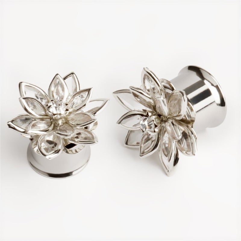 KUBOOZ Fashion Colorful Dream Flower Elegant Ear Plugs Tunnels Gauges Stretcher Piercings Jewelry 2g to 14mm - Image 4