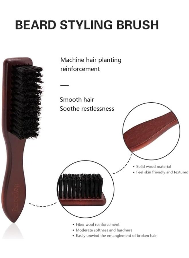 فرشاة لحية للرجال، فرشاة زيت للشعر واللحية، مشط لحية للرجال بمقبض مانع للانزلاق، فرشاة ناعمة ومريحة للعناية بالشارب وتصفيفه للرجال - Image 2