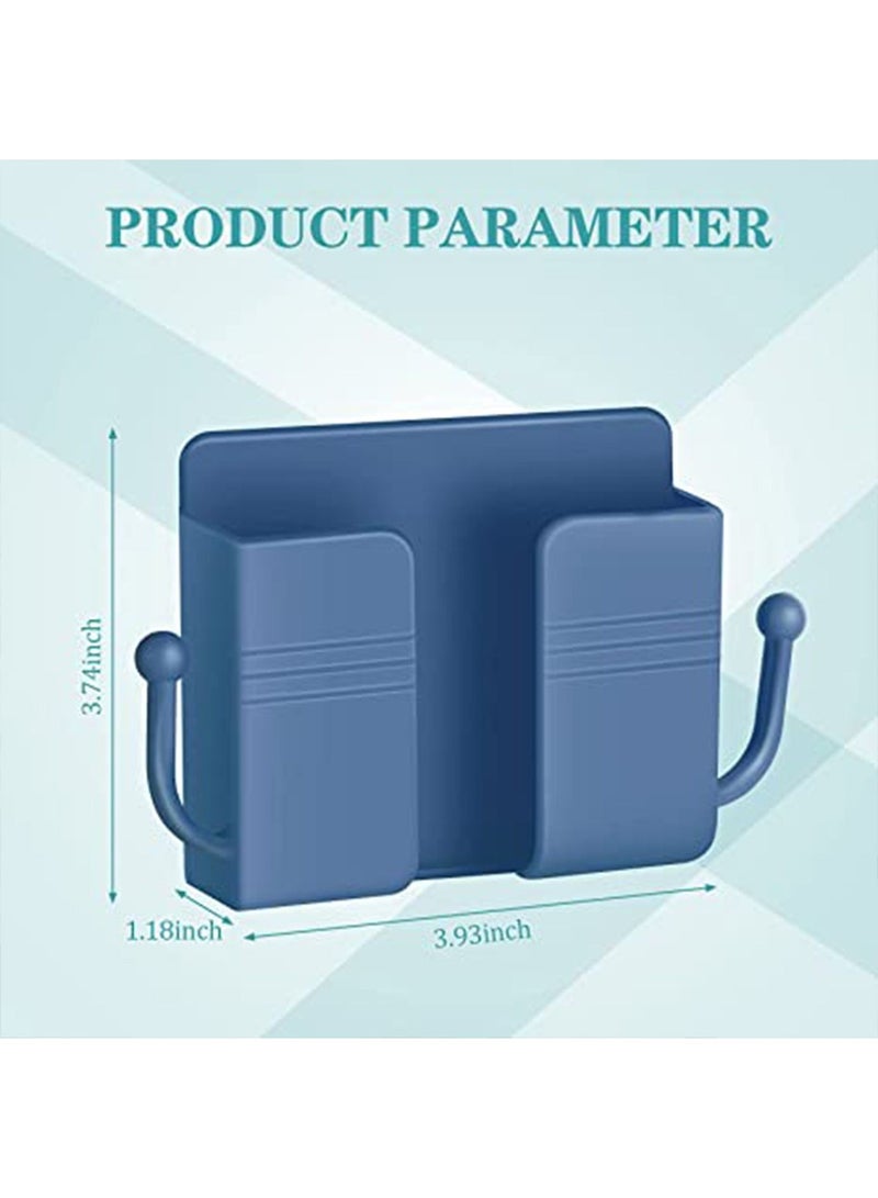 6 Pieces Wall Mount Phone Holder, Self-Adhesive Wall Beside Organizer Storage Box, Plastic Charging Phone Stand Remote Wall-Mounted Phone Brackets Holder for Bedroom Toilet Office - Image 5