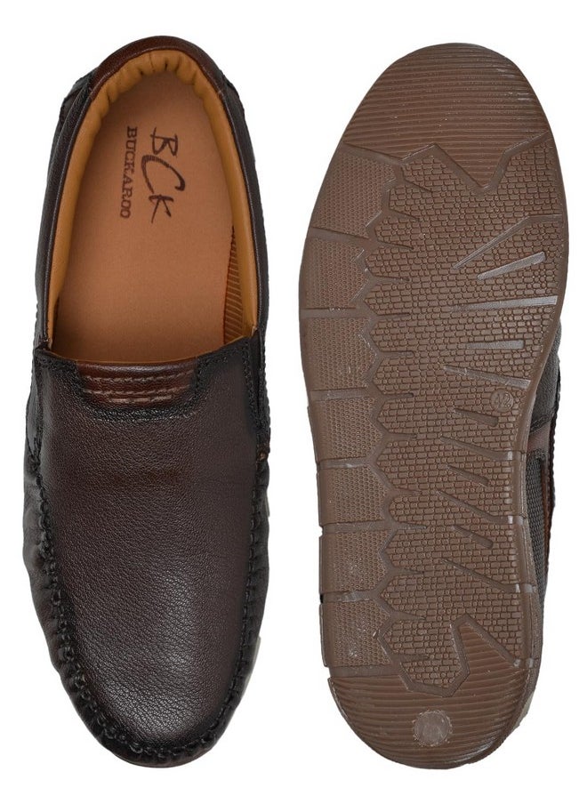 BUCKAROO - Buckaroo GOSA Genuine Leather Brown Casual Shoes for Mens: Size UK 9 - Image 1