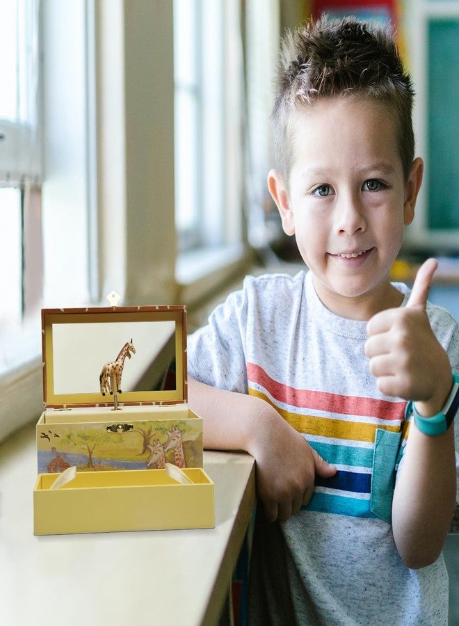 Enchantmints Giraffe Musical Jewelry Box Giraffe Spins to Around the World in 80 Days Treasure Storage - Image 2