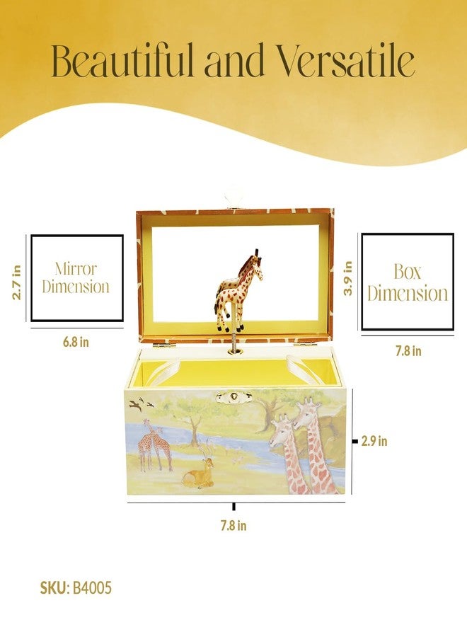Enchantmints Giraffe Musical Jewelry Box Giraffe Spins to Around the World in 80 Days Treasure Storage - Image 5