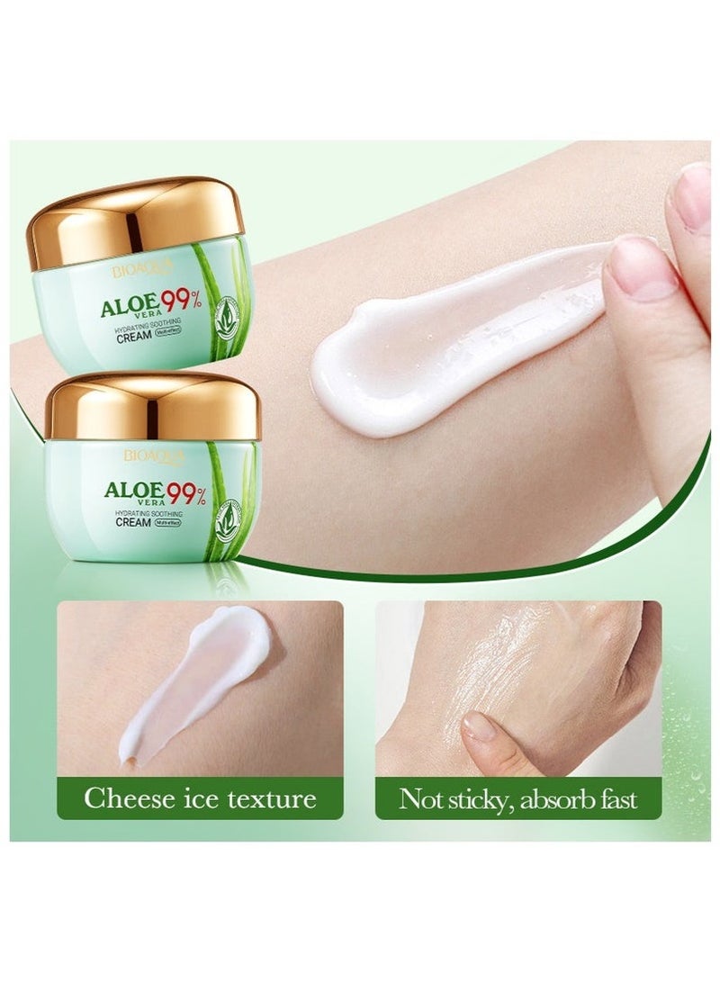 BIOAOUA Aloe Vera Moisturizing and Soothing face cream - Deep moisturizing and moisturizing skin, suitable for all skin types - Image 2