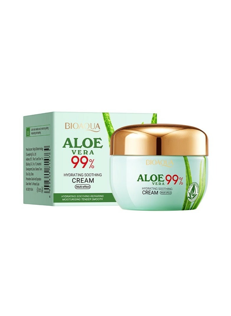 BIOAOUA Aloe Vera Moisturizing and Soothing face cream - Deep moisturizing and moisturizing skin, suitable for all skin types - Image 1