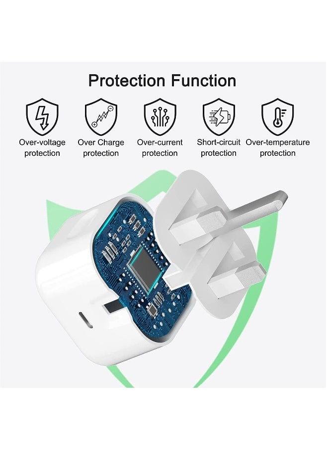 MMG - 20W Fast Charger | USB C Wall Fast Charger with USB C to Lightning Cable Compatible - Image 1