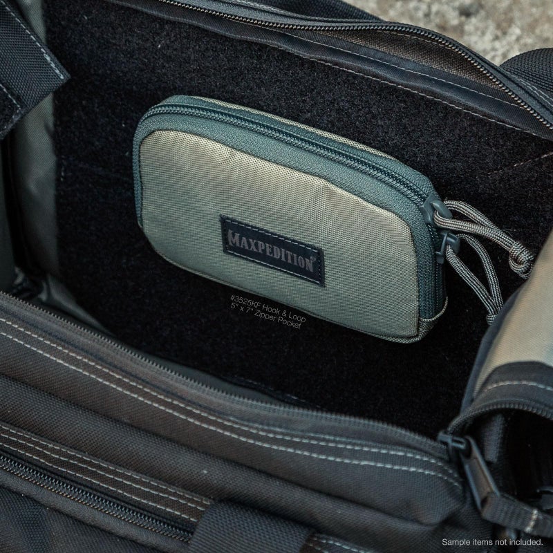 Maxpedition Hook-and-Loop 5-Inch x 7-Inch Zipper Pocket (Khaki-Foliage) - Image 5