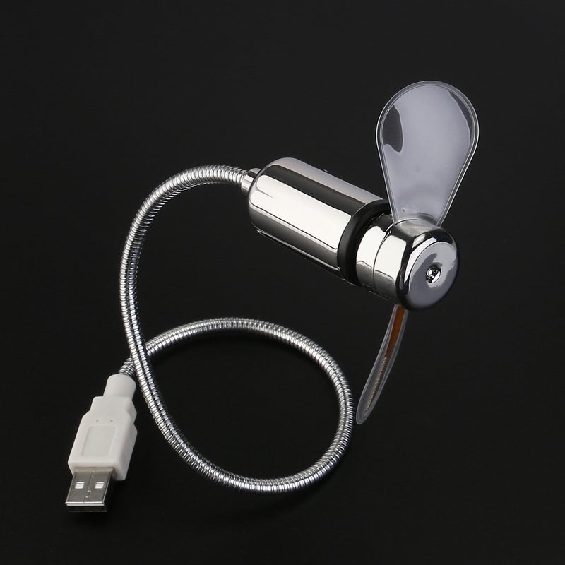 2pcs Mini USB Fan with 64 Colorful Patterns Circular Display ( ) - Image 3