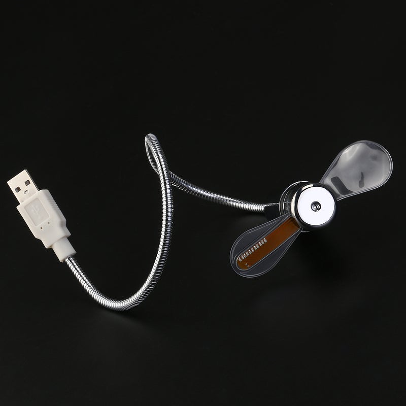 2pcs Mini USB Fan with 64 Colorful Patterns Circular Display ( ) - Image 2