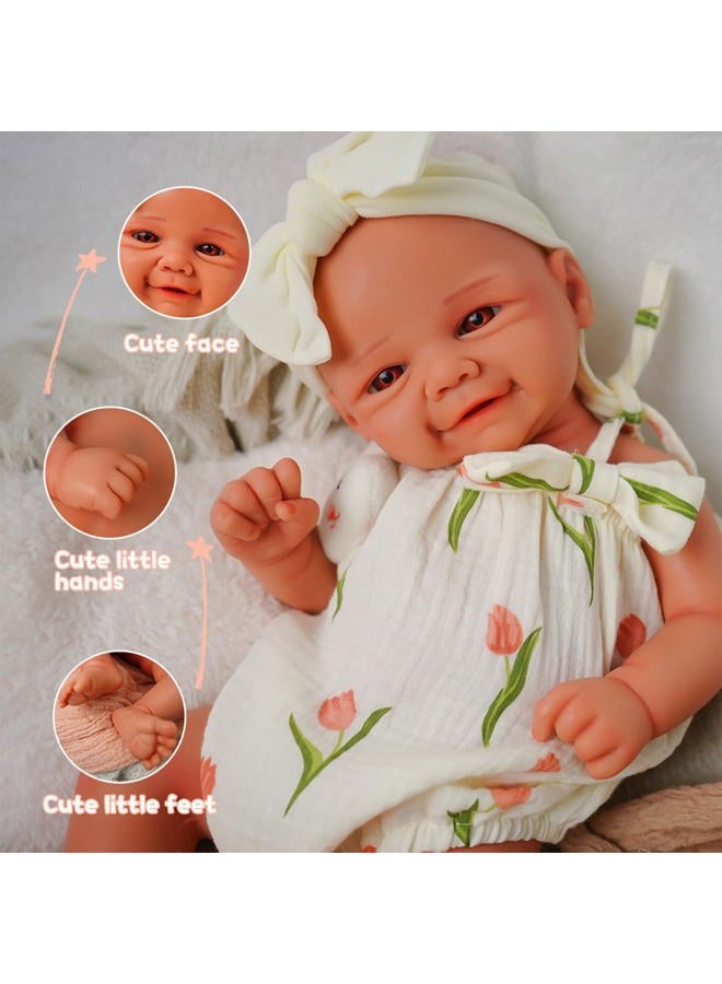 KUICEO Reborn Baby Dolls That Lifelike -16.5 inch Full Body Silicone Sleeping Baby Girl Handmade Face Realistic Body Details for Children Gift - Image 4