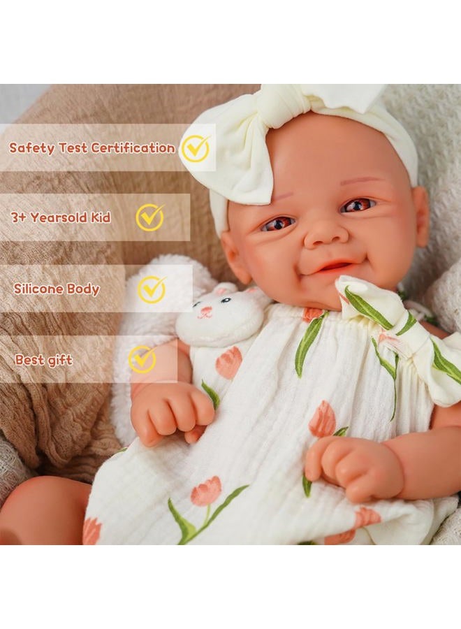 KUICEO Reborn Baby Dolls That Lifelike -16.5 inch Full Body Silicone Sleeping Baby Girl Handmade Face Realistic Body Details for Children Gift - Image 3