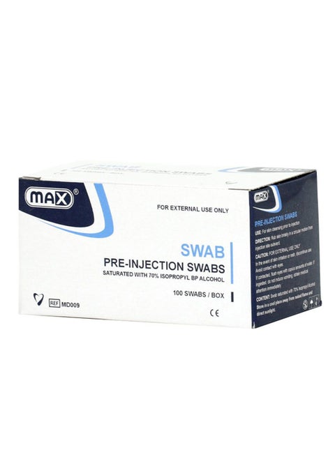 مسحات كحول قبل الحقن 100 قطعة
