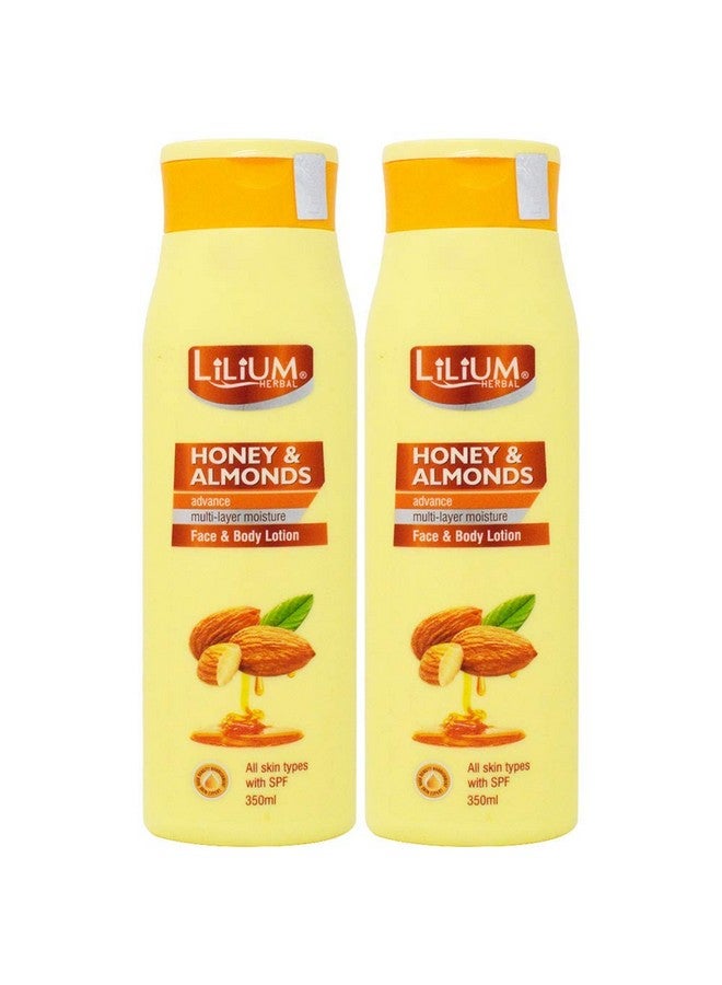 ليليوم لوشن الجسم والوجه بالعسل واللوز من ليليوم هيربال 350 مل عبوة من قطعتين، لبشرة ناعمة وسلسة، مغذية، ترطيب مكثف، تجديد، توهج متألق، امتصاص سريع، لجميع أنواع البشرة - Image 1