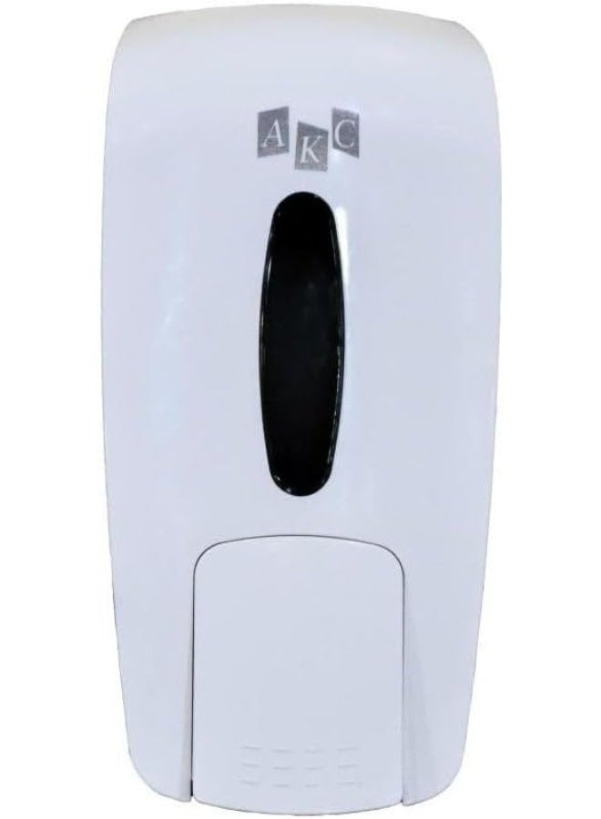 AKC 600ml Wall Mounted Plastic Lotion & Soap Dispenser with Pump – Manual Liquid Dispenser for Shampoo, Handwash, Conditioner, & More – Easy Refill & Locking System 