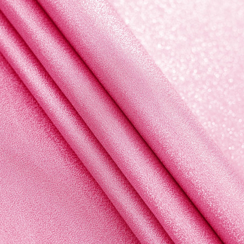 Entisn Pink Glitter Fabric by The Yard, 1 Yard x 59 Inch Shimmer and Shiny Fabric with Silver Metallic Sparkle, Sparkly Cloth for Stage Costume, Fashion Dress, DIY Crafts, Party Decoration - Image 1