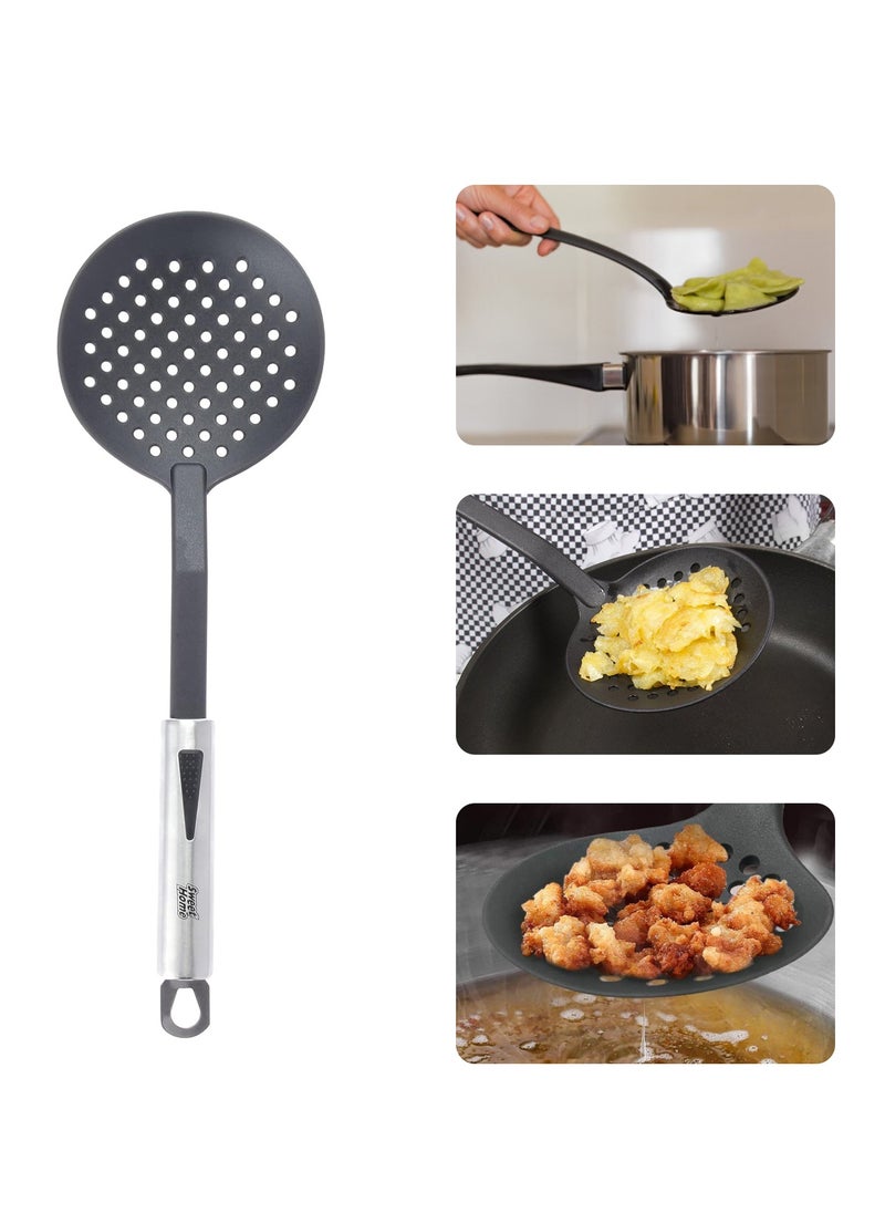 Sweet Home - Skimmer Slotted Spoon With Stainless Handle Skimmer and Strainer Spoon Comfortable Grip Strainer Ladle for Kitchen Non Stick Design - Image 1