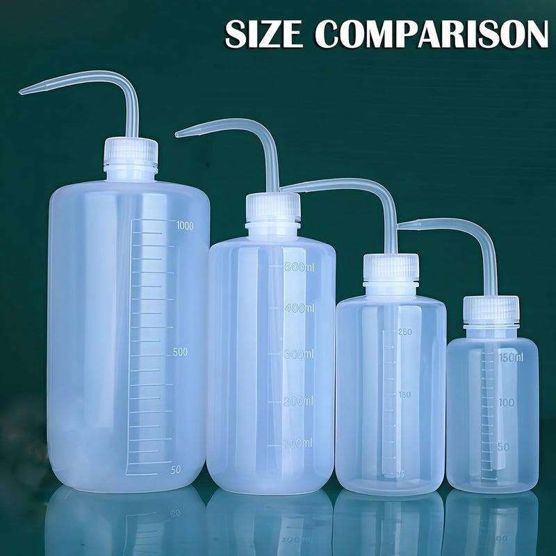 VANTOBEST 2-Pack 1000ml/34oz Clear Plastic Squeeze Tattoo Bottle with Scaled Narrow Mouth, Watering Tool for Gardening & Lab - Image 4