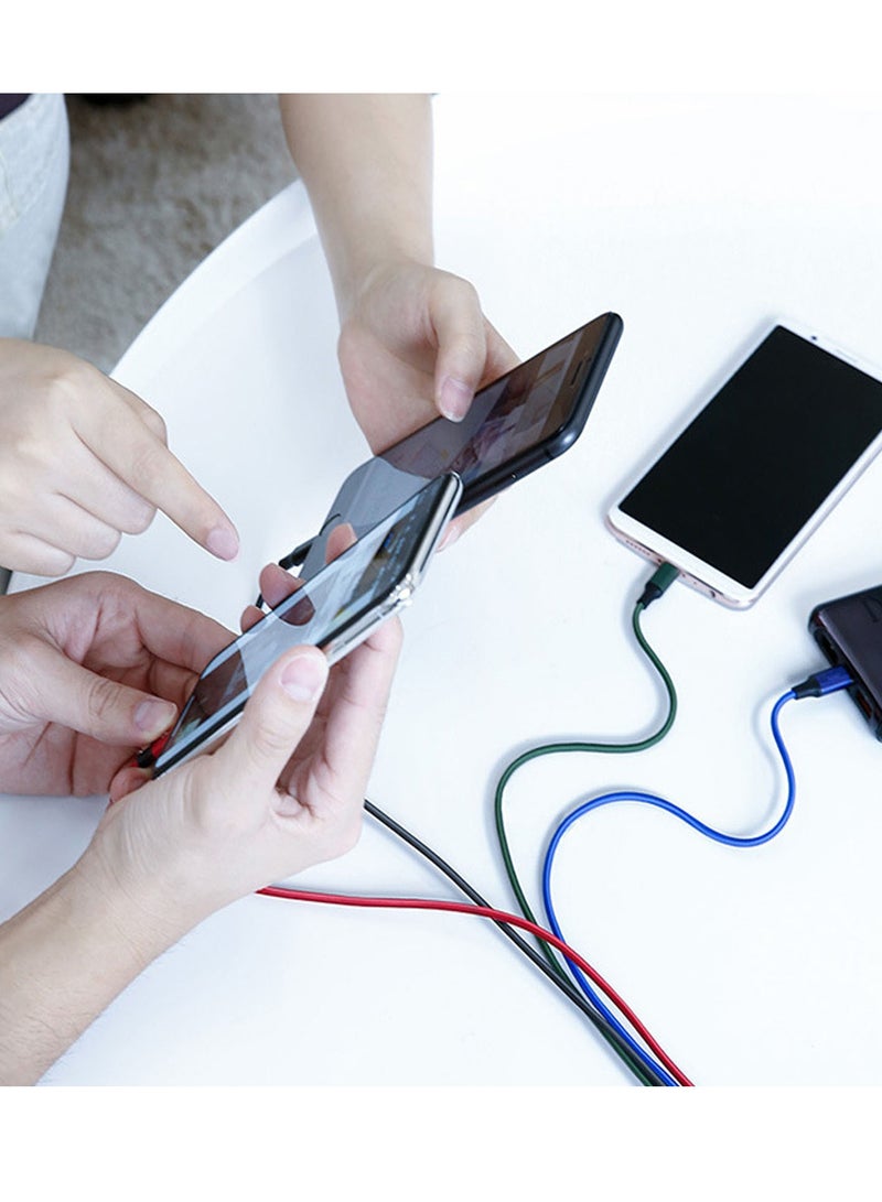 4 in 1 USB Charge Cord  Charging Cable(2 Apple/1 Type-c/1 micro adapter cable) and Micro USB Data Sync Cable for Smart Phone, tablet and other - Image 4