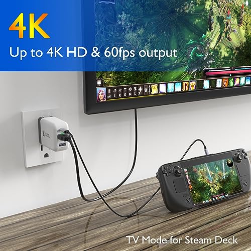 Mirabox 65W Portable Dock Charger for Nintendo Switch, Compatible with Switch OLED/Steam Deck/ROG Ally/Samsung Dex/iPad/MacBook, 4K 60Hz USB C TV Docking Station, Support Charging and HDMI Output - Image 4