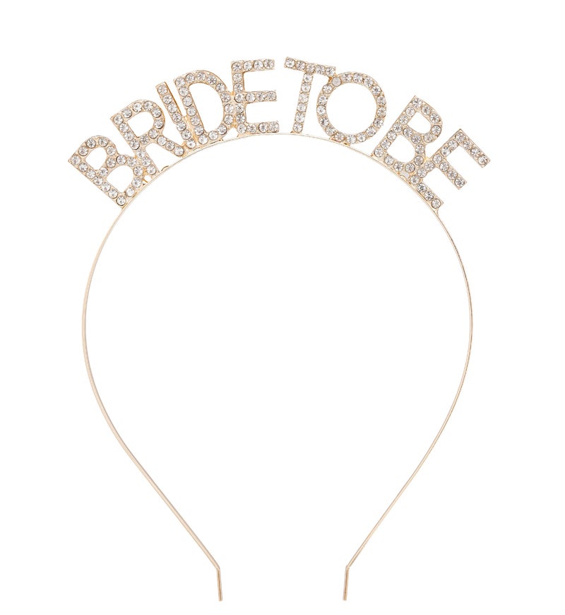 DAXI Wedding Bridal Tiaras Bride to Be Tiara Bridal Shower Headband Bachelorette Party Crown Decorations