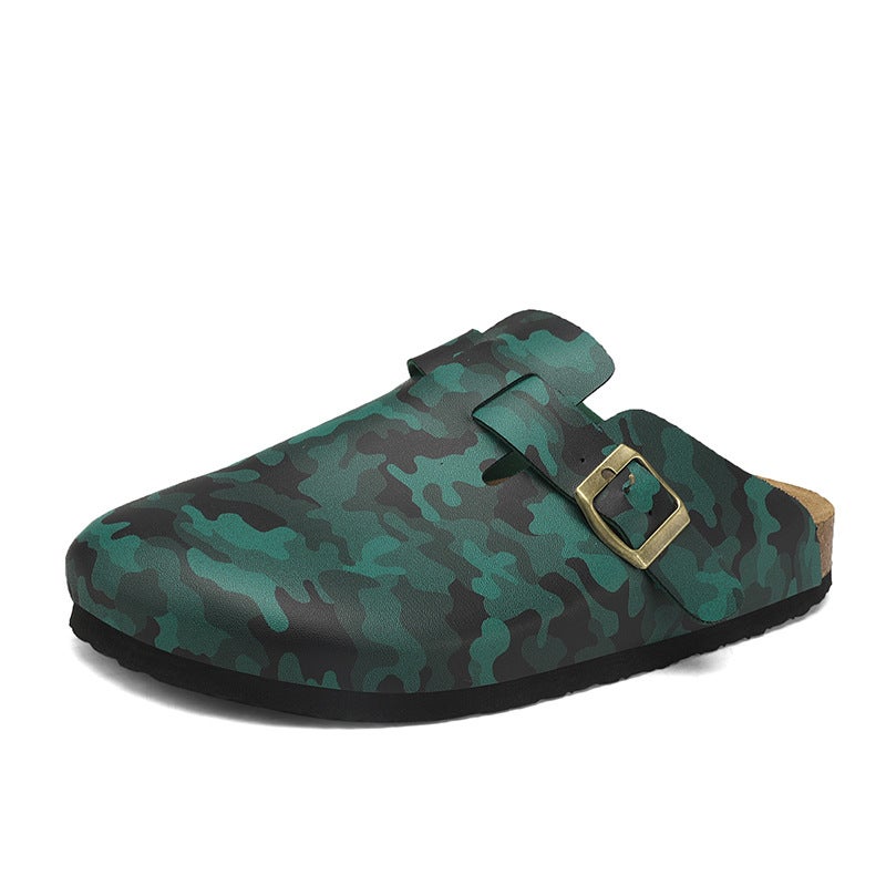 Plus Size Classic Joker Four Seasons Baotou Boken Cork Slippers Mueller Shoes Outdoor Beach Men'S And Women'S Shoes - Image 1