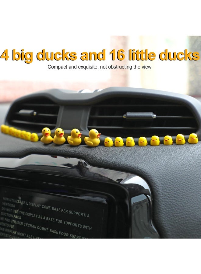 20 قطعة من لوحات البط الصغيرة للزينة وإكسسوارات مرآة الرؤية الخلفية مناسبة لنوافذ السيارات والمنازل والحديقة - Image 3