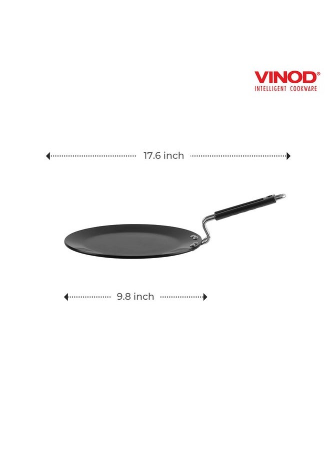 VINOD Vinod Black Pearl Hard Anodised Tawa - 25 cm | 4.25mm Thickness | Metal Spoon Friendly | Riveted Sturdy Handle | Long Lasting Roti, Paratha Tawa | 2 Year Warranty | Toxin Free  - Image 2