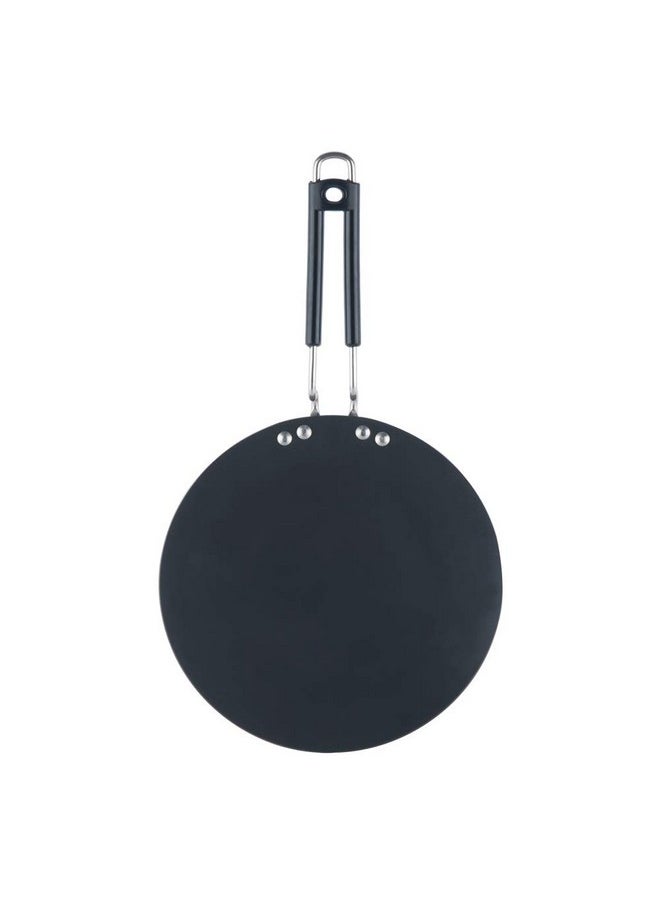 VINOD Vinod Black Pearl Hard Anodised Tawa - 25 cm | 4.25mm Thickness | Metal Spoon Friendly | Riveted Sturdy Handle | Long Lasting Roti, Paratha Tawa | 2 Year Warranty | Toxin Free  - Image 1