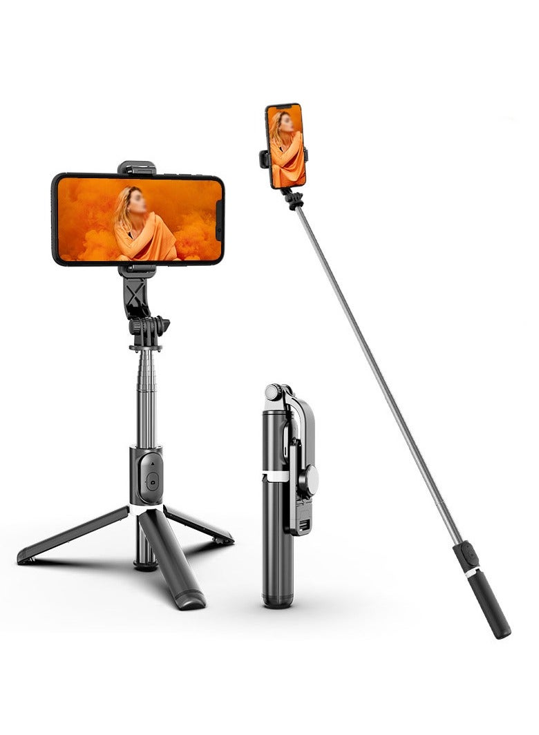 Selfie Stick Travel Tripod for Cell Phone with Remote Control and Phone Holder Extendable Aluminum Tripod  - Image 1