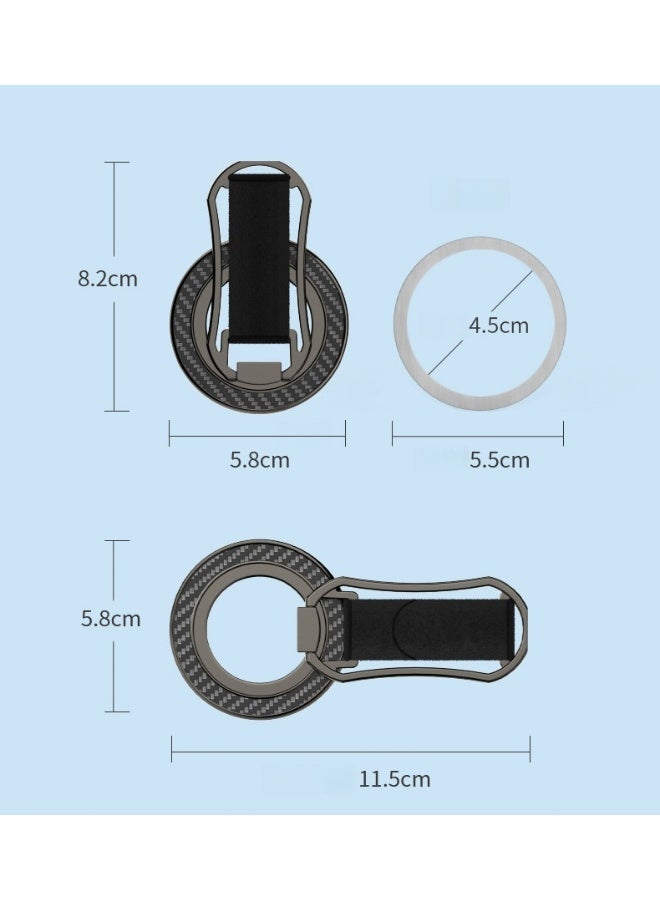 Magnetic Phone Grip with Finger Strap – Removable 360° Rotating Ring Holder Kickstand, Soft Velcro Wrist Strap, MagSafe Compatible Universal Phone Stand for iPhone & Android - Image 4