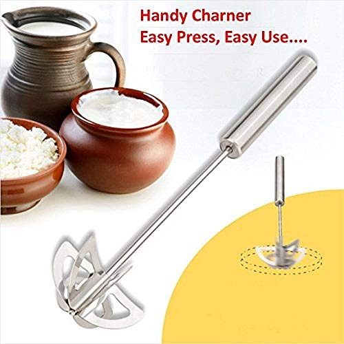 kytaste Stainless Steel Spring Mixi Egg/Lassi/Butter Milk Maker/Mixer Hand Blender - Image 4