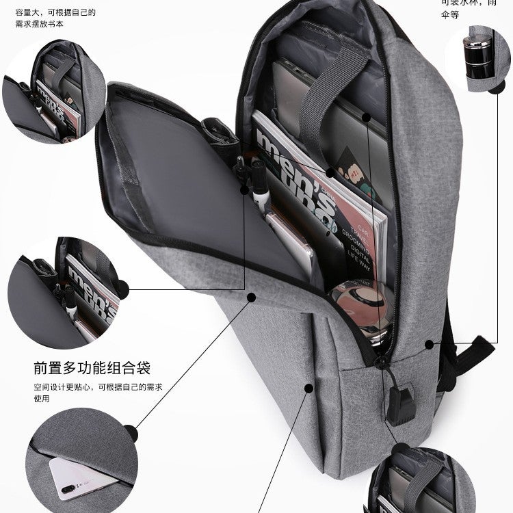 Customized Backpack, Business Backpack, School Bag, Men'S Bag, Can Print Logo, Large Capacity, Student Usb Laptop - Image 5