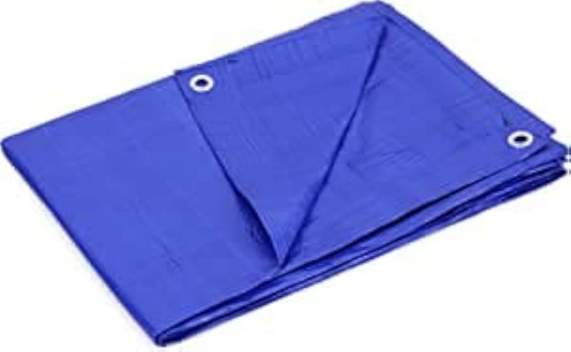 AQ AQSON AQSON Waterproof Ground Cover Tent Shelter Dust-proof Rain Cover Tarpaulin Sheet - 344 x 344 cm, Blue - Image 1
