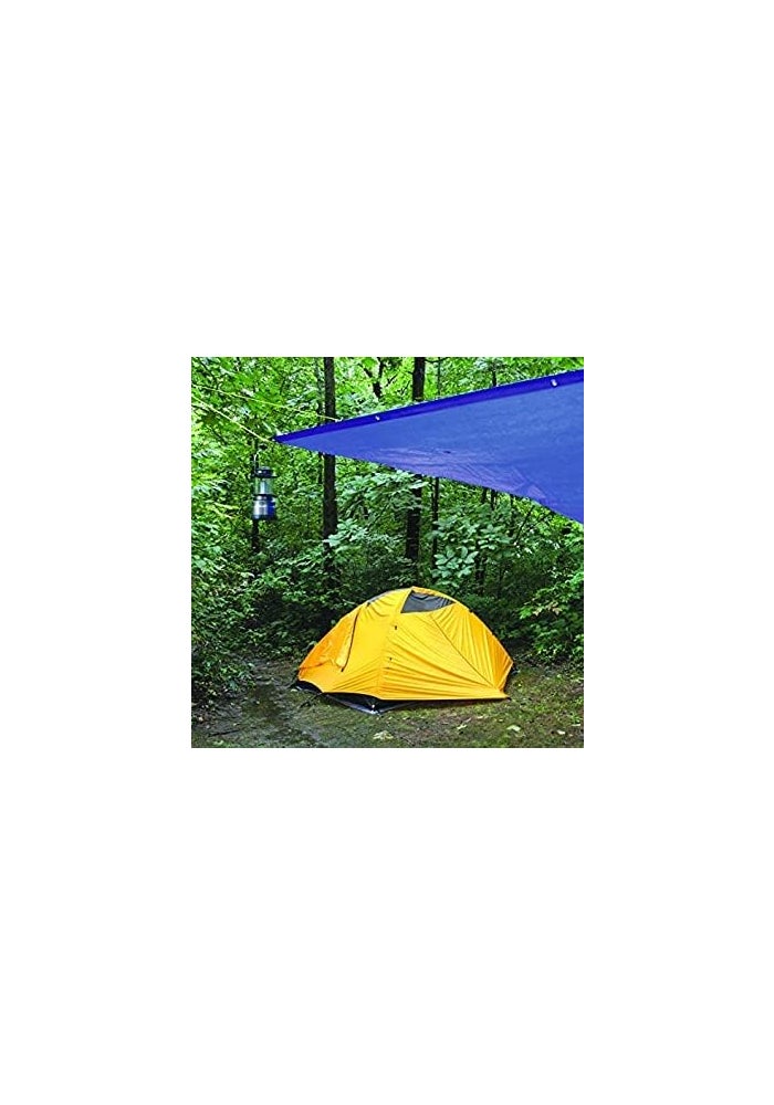 AQ AQSON AQSON Waterproof Ground Cover Tent Shelter Dust-proof Rain Cover Tarpaulin Sheet - 344 x 344 cm, Blue - Image 2