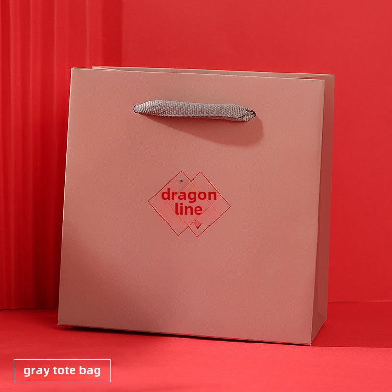 Generic Handmade Dragon Knot Sticker Bracelet Gift Box Grey Tote Bag 