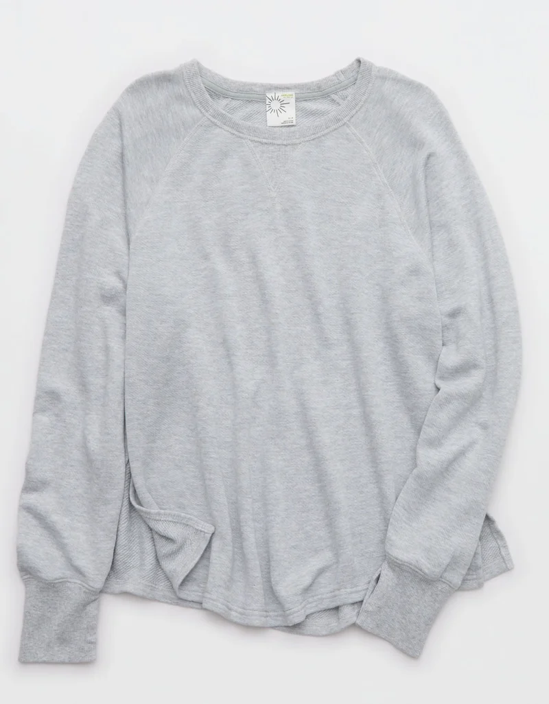 Aerie  OFFLINE By Aerie Keep It 100 Terry Long Sleeve T-Shirt for Women | Best Price UAE