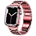 DEALELE Bands Compatible with iWatch 49mm 46mm 45mm 44mm 42mm Solid Stainless Steel Metal Replacement Strap for Apple Watch Series 1110 98 76 54 3 SEUltra Women Men Red - Image 2
